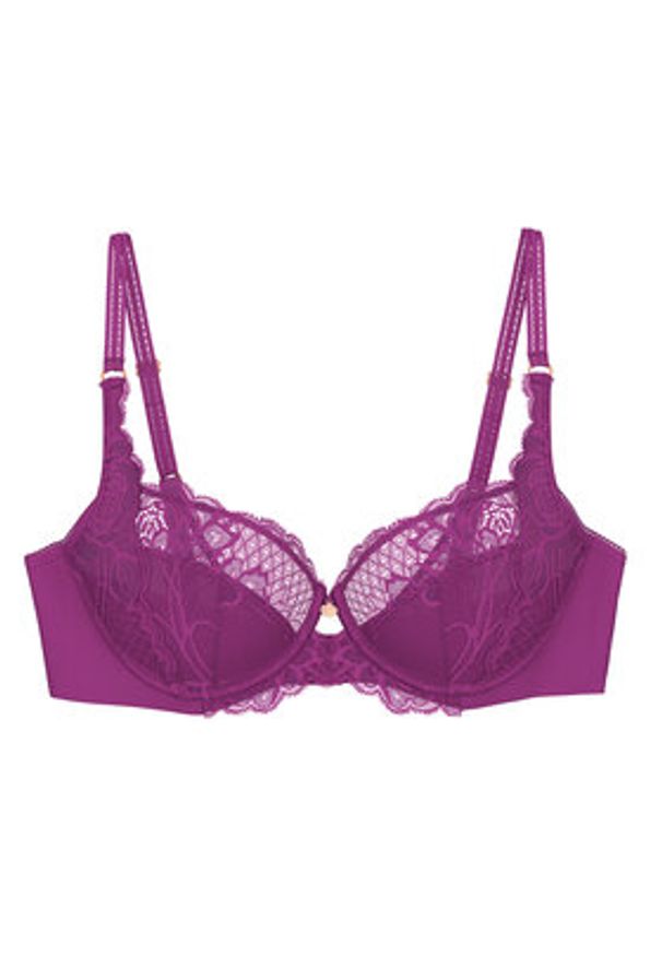 Triumph Biustonosz z fiszbiną Wild Peony Florale 10209608 Fioletowy. Kolor: fioletowy. Materiał: syntetyk