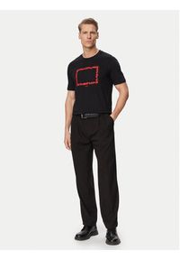 Hugo - HUGO T-Shirt Duhorse 50557684 Czarny Regular Fit. Kolor: czarny. Materiał: bawełna #4
