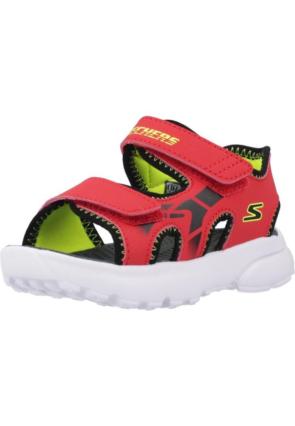 skechers - Sandały SKECHERS RAZOR SPLASH Czerwony. Kolor: czerwony. Materiał: syntetyk, tkanina. Sport: turystyka piesza