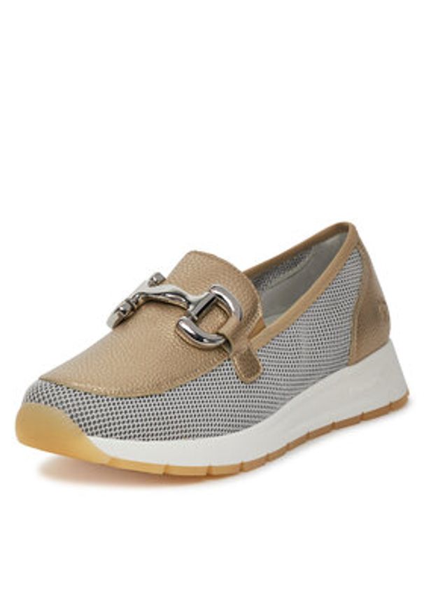 Remonte Półbuty D2G02-90 Biały. Kolor: biały. Materiał: materiał