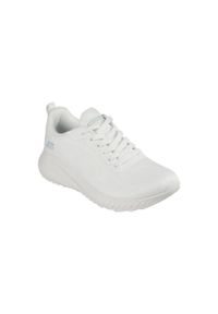 skechers - Buty do chodzenia damskie Skechers Bobs Squad Chaos Face Off. Zapięcie: sznurówki. Kolor: biały. Materiał: materiał, syntetyk, tkanina, guma. Szerokość cholewki: normalna. Model: Skechers Sport. Sport: turystyka piesza #1