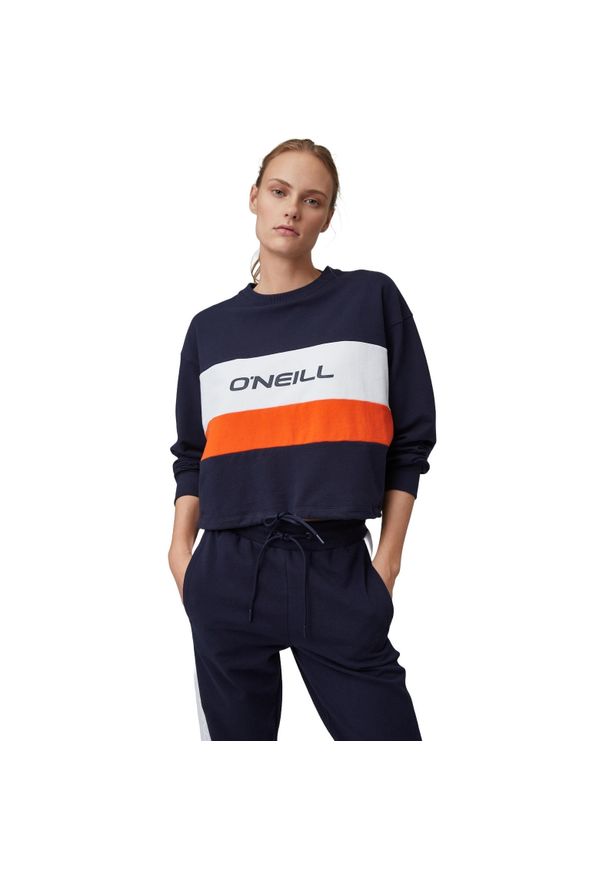 Bluza damskie O'Neill LW Athleisure Crew. Kolor: niebieski. Materiał: bawełna, materiał