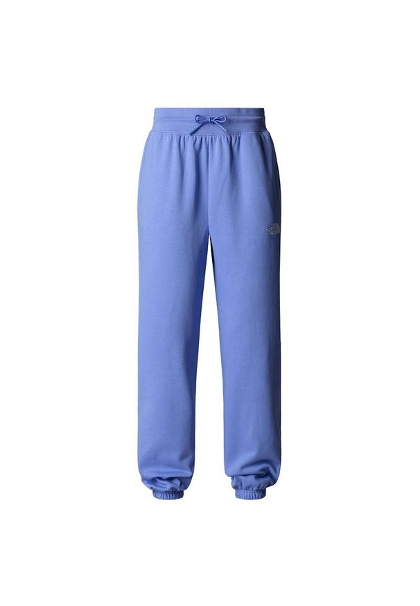 Spodnie damskie The North Face Essential Relaxed Straight 0A8C1G0YI1 - niebieskie. Kolor: niebieski. Materiał: bawełna, poliester