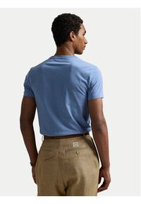 Polo Ralph Lauren T-Shirt 710671438430 Błękitny Custom Slim Fit. Typ kołnierza: polo. Kolor: niebieski. Materiał: bawełna #3