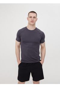 outhorn - Koszulka treningowa męska. Materiał: materiał, poliester, elastan. Długość rękawa: raglanowy rękaw. Wzór: gładki