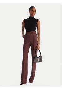 Elisabetta Franchi Spodnie materiałowe PA-141-57E2-V420 Bordowy Regular Fit. Kolor: czerwony. Materiał: syntetyk #3