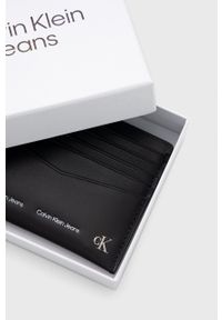 Calvin Klein Jeans etui na karty skórzane K50K508936.PPYY męski kolor czarny. Kolor: czarny. Materiał: skóra #3