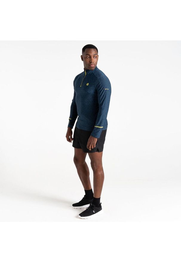 DARE 2B - Bluza sportowa męska Powet Up II z suwakiem termiczna. Kolor: niebieski. Materiał: polar. Sport: turystyka piesza