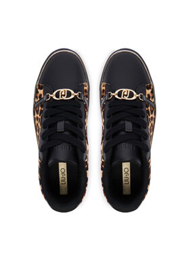 Liu Jo Sneakersy Kiki 01 BF5063 PX163 Czarny. Kolor: czarny. Materiał: skóra