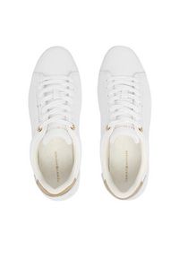 TOMMY HILFIGER - Tommy Hilfiger Sneakersy Essential Chic Court Sneaker FW0FW09019 Biały. Kolor: biały. Materiał: skóra #5