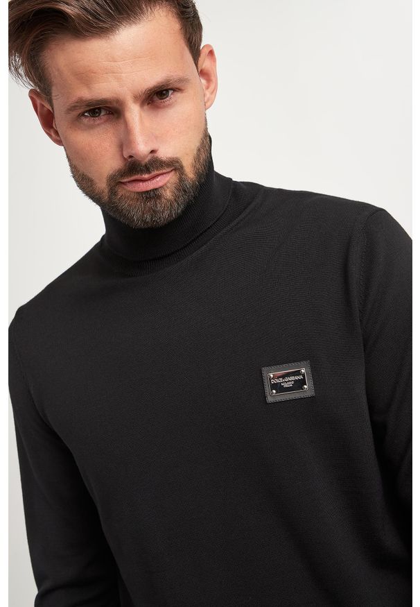 Dolce & Gabbana - Golf męski wełniany DOLCE & GABBANA. Typ kołnierza: golf. Materiał: wełna