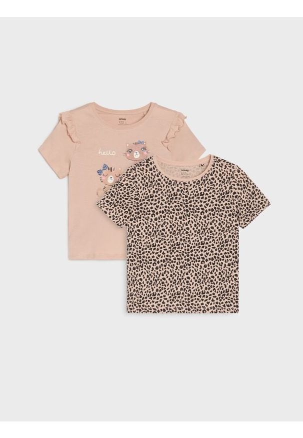 Sinsay - Koszulki z krótkim rękawem 2 pack - wielobarwny. Długość rękawa: krótki rękaw. Długość: krótkie