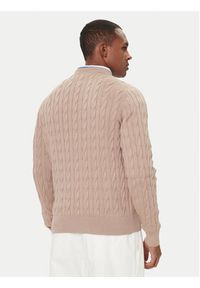 TOMMY HILFIGER - Tommy Hilfiger Sweter MW0MW33132 Beżowy Regular Fit. Kolor: beżowy. Materiał: bawełna #3