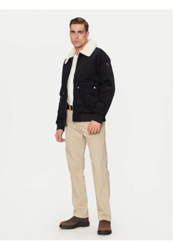 Wrangler Kurtka bomber Aviator 112357270 Czarny Regular Fit. Kolor: czarny. Materiał: bawełna
