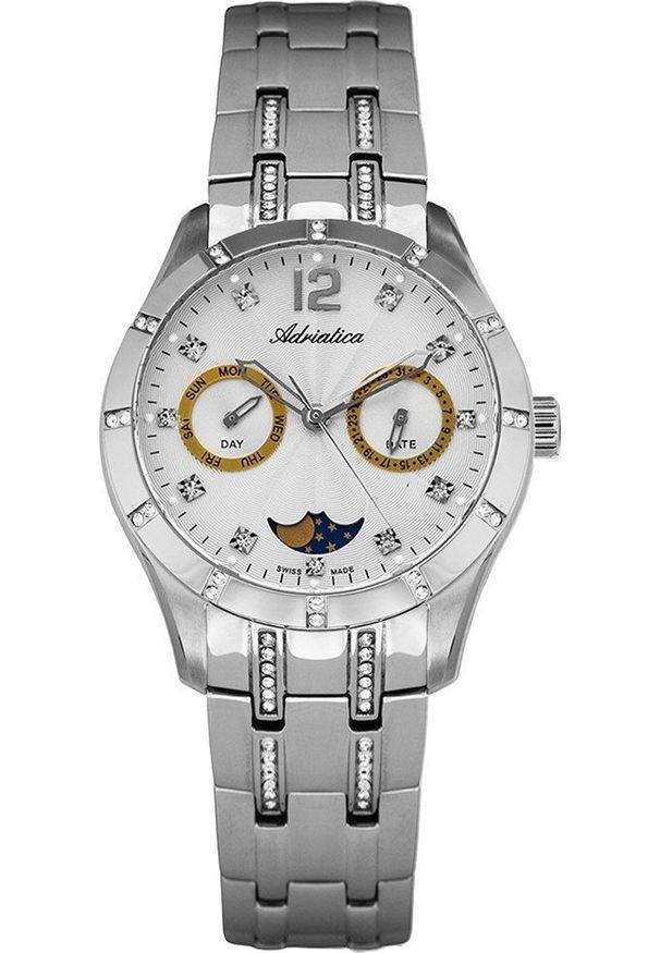Zegarek Adriatica Zegarek damski Adriatica A3419.5173QFZ srebrny. Kolor: srebrny