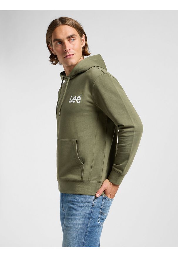 Lee - LEE MĘSKA BLUZA LEE WOBBLY LEE HOODIE MERCANTILE GREEN 112364106