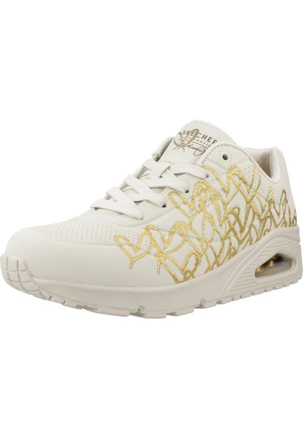 skechers - Buty do chodzenia damskie Skechers 177975NTGD. Kolor: biały. Materiał: tkanina. Sport: turystyka piesza