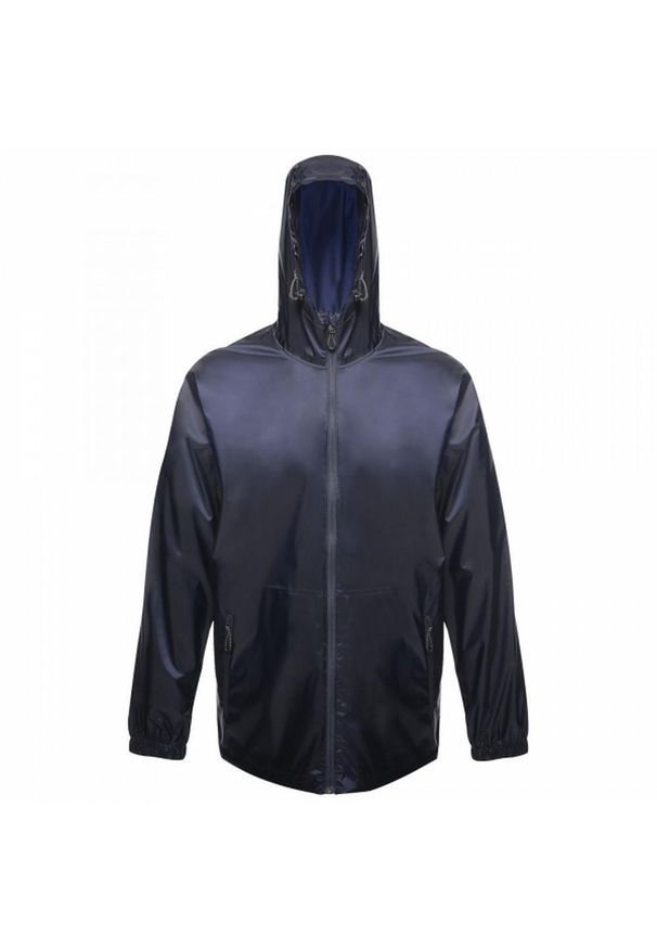 Regatta - Męska Kurtka Przeciwdeszczowa + Worek Packaway. Kolor: niebieski. Sport: turystyka piesza