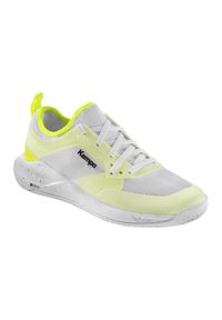 KEMPA - Damskie buty halowe Kempa Kourtfly. Kolor: biały, wielokolorowy, żółty. Sport: piłka ręczna
