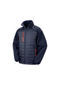 RESULT - Kurtka puchowa z recyklingu Result Softshell Black Compass Softshell. Kolor: niebieski. Materiał: puch, softshell