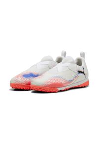 Puma - Młodzieżowe buty piłkarskie FUTURE 8 MATCH TT Mid bez sznurowadeł PUMA. Kolor: czerwony, biały, wielokolorowy, czarny. Sport: piłka nożna
