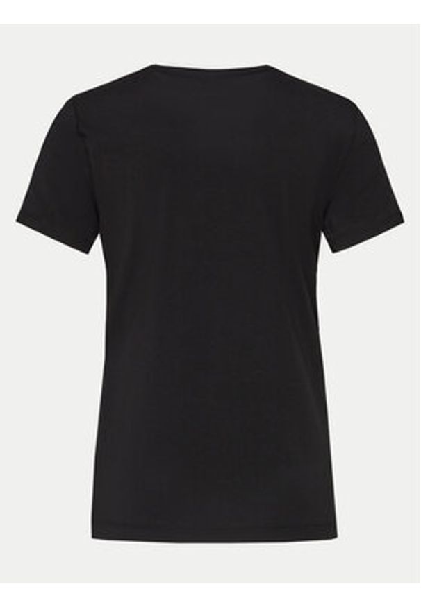 DKNY T-Shirt P4DHSWNA Czarny Regular Fit. Kolor: czarny. Materiał: bawełna