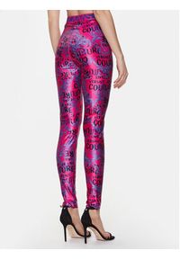 Versace Jeans Couture Legginsy 74HAC101 Różowy Slim Fit. Kolor: różowy. Materiał: syntetyk #3