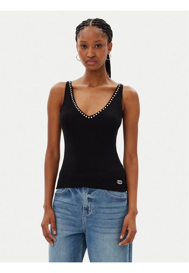 MET Top M10 288MG Czarny Regular Fit. Kolor: czarny. Materiał: wiskoza