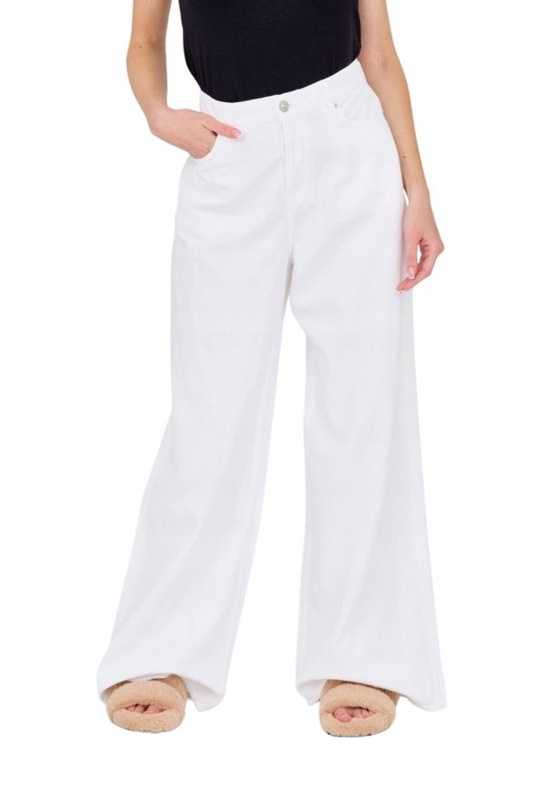 7 FOR ALL MANKIND Białe jeansy damskie Zoey. Kolor: biały
