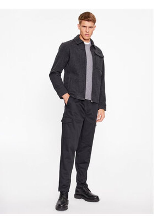 Jack & Jones - Jack&Jones Spodnie materiałowe 12237534 Czarny Wide Leg. Kolor: czarny. Materiał: bawełna
