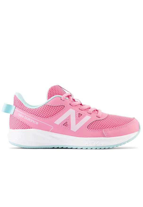 Buty New Balance YK570PC3 - różowe. Okazja: na co dzień. Kolor: różowy. Materiał: guma, syntetyk, materiał. Szerokość cholewki: normalna