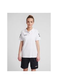 Koszulka tenisowa polo damska Hummel Go Cotton Polo Woman. Typ kołnierza: polo. Kolor: biały. Sport: tenis #1