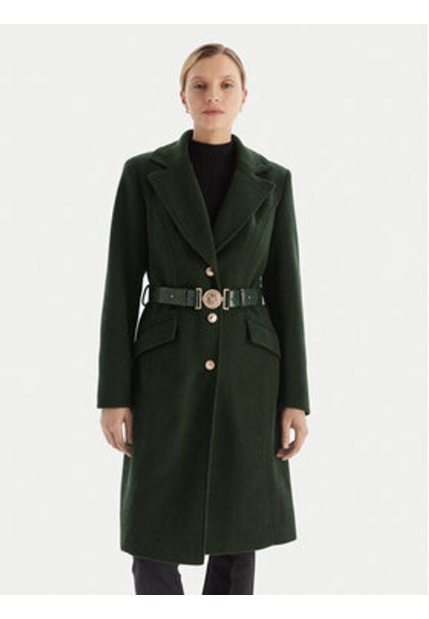 Guess Płaszcz przejściowy W5BL25 W2672 Zielony Regular Fit. Kolor: zielony. Materiał: syntetyk