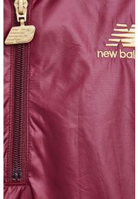 New Balance Kurtka damska kolor różowy przejściowa oversize. Kolor: różowy. Materiał: materiał. Długość: krótkie