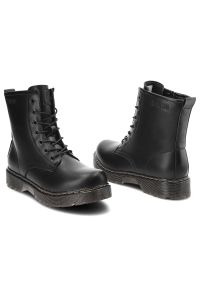 Big-Star - Czarne Glany Big Star Damskie Modne Buty Ocieplane. Kolor: czarny. Materiał: syntetyk, skóra ekologiczna, futro. Szerokość cholewki: normalna. Sezon: zima. Obcas: na obcasie. Styl: elegancki. Wysokość obcasa: niski #2