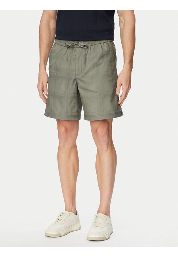 BOSS Szorty materiałowe Sandrew 50559371 Szary ciemny Regular Fit. Kolor: szary. Materiał: bawełna