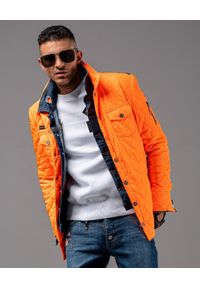 GUNS & TUXEDOS - Pomarańczowa kurtka pikowana Hunter 1. Kolor: pomarańczowy. Materiał: puch, materiał #1