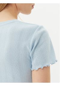 Pieces T-Shirt Fia 17155480 Błękitny Regular Fit. Kolor: niebieski. Materiał: bawełna #7