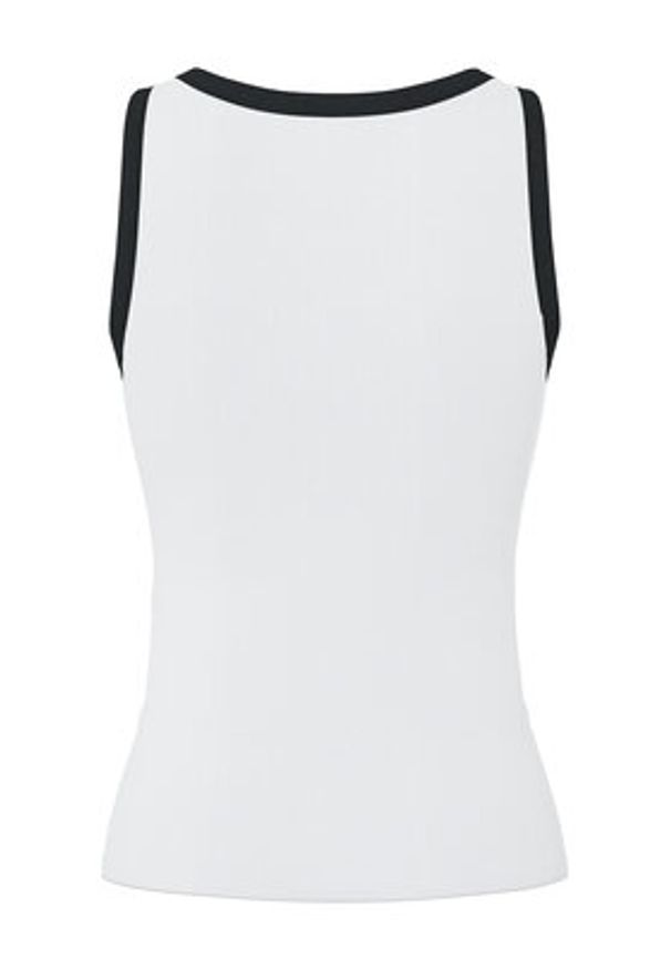 Pieces Top May 17154484 Biały Slim Fit. Kolor: biały. Materiał: bawełna