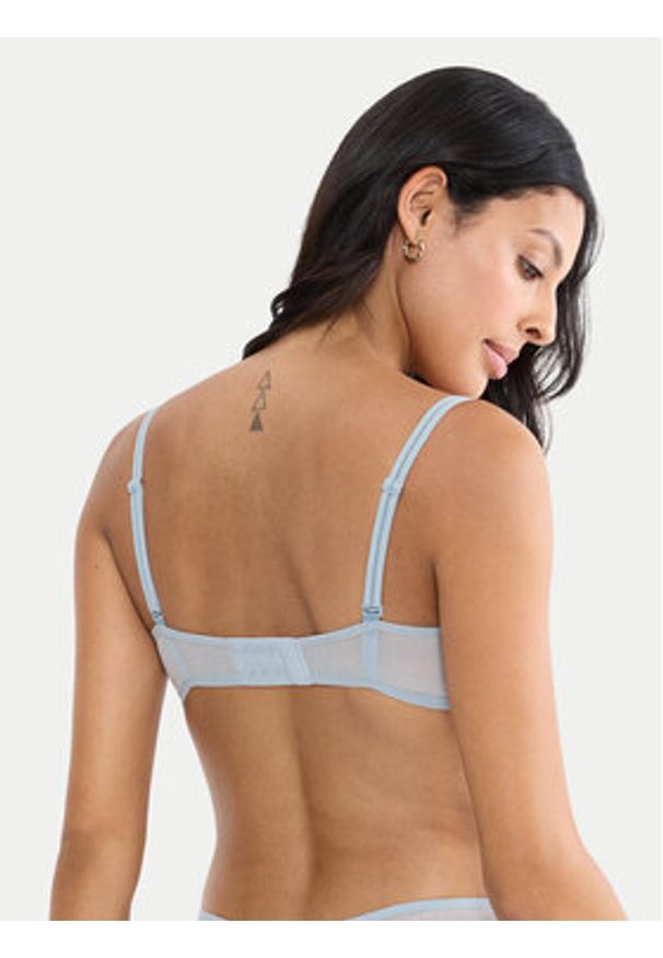 Triumph Biustonosz bezfiszbinowy Breathe & Lift Smart 10226333 Niebieski jasny. Kolor: niebieski. Materiał: syntetyk