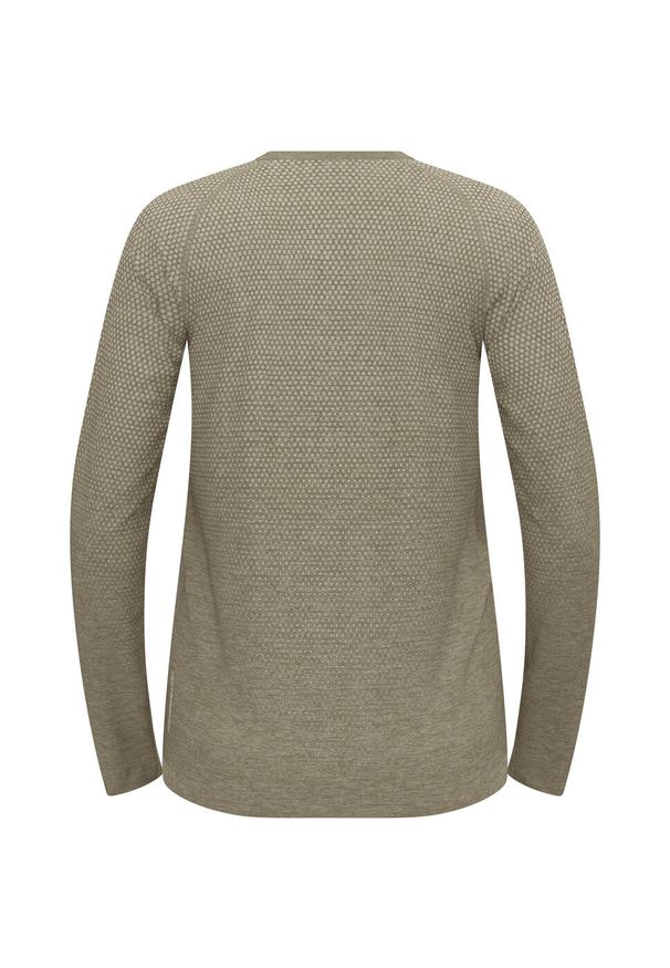 Koszulka damska Odlo ESSENTIAL SEAMLESS T-shirt crew neck l/s. Kolor: zielony. Długość rękawa: długi rękaw