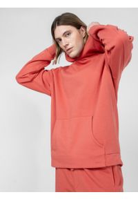 outhorn - Bluza oversize z kapturem męska - czerwona. Okazja: na co dzień. Typ kołnierza: kaptur. Kolor: czerwony. Materiał: dresówka, dzianina, poliester, bawełna. Wzór: nadruk. Styl: casual #8