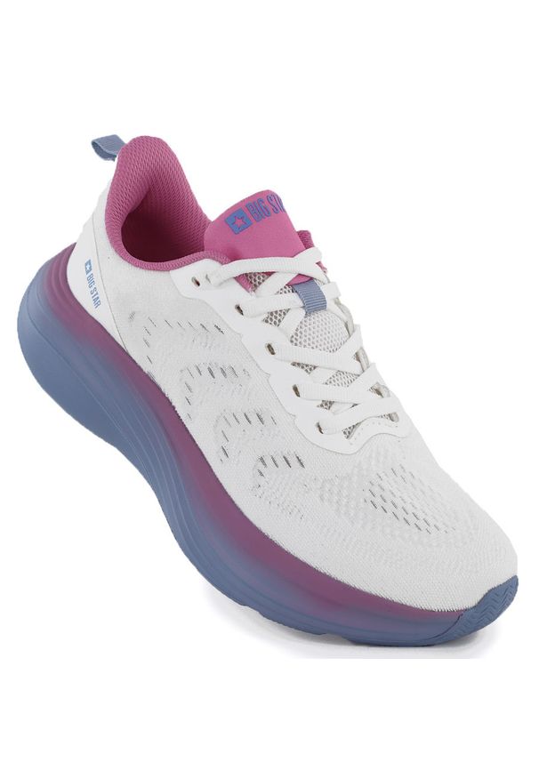 Big-Star - Półbuty sportowe damskie na platformie białe Big Star TT274046. Kolor: biały. Materiał: tkanina. Sezon: lato. Obcas: na platformie