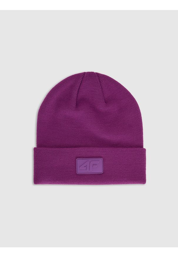 4f - 4F Czapka beanie uniseks - różowa Uniwersalny. Kolor: różowy. Materiał: syntetyk, materiał. Sezon: zima. Styl: klasyczny, sportowy, casual