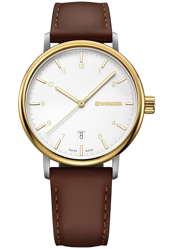 Zegarek męski Wenger 01.1731.118 brązowy. Kolor: brązowy