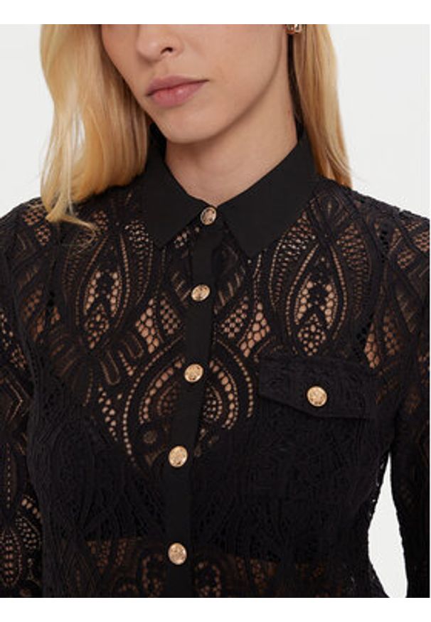 Morgan Bluzka 252-TLILA Czarny Slim Fit. Kolor: czarny. Materiał: bawełna