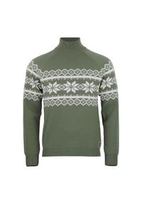 PEAK MOUNTAIN - Sweter z wysokim dekoltem Peak Mountain Clyde. Kolor: zielony. Styl: sportowy #1