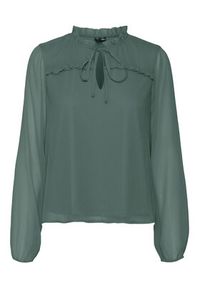 Vero Moda Bluzka Milla 10295551 Zielony Regular Fit. Kolor: zielony. Materiał: syntetyk #4