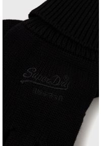 Superdry - Rękawiczki bawełniane. Kolor: czarny. Materiał: bawełna