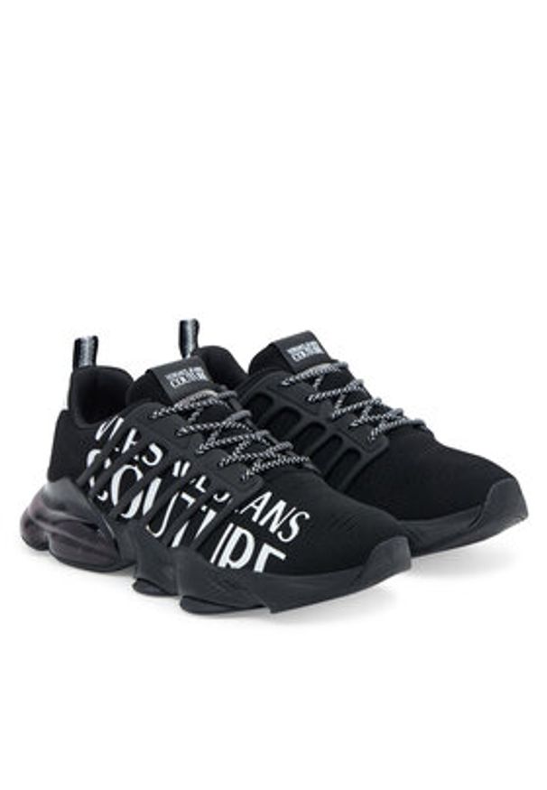 Versace Jeans Couture Sneakersy 79YA3SU1 ZSC93 899 Czarny. Kolor: czarny. Materiał: materiał